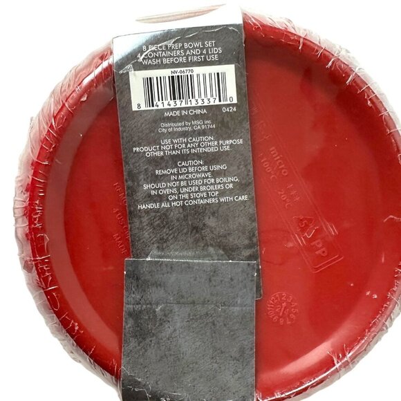 Madison York 8-Piece Prep Bowl Set BPA Free Airtight & Stackable NIP - Picture 5 of 8